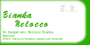 bianka melocco business card